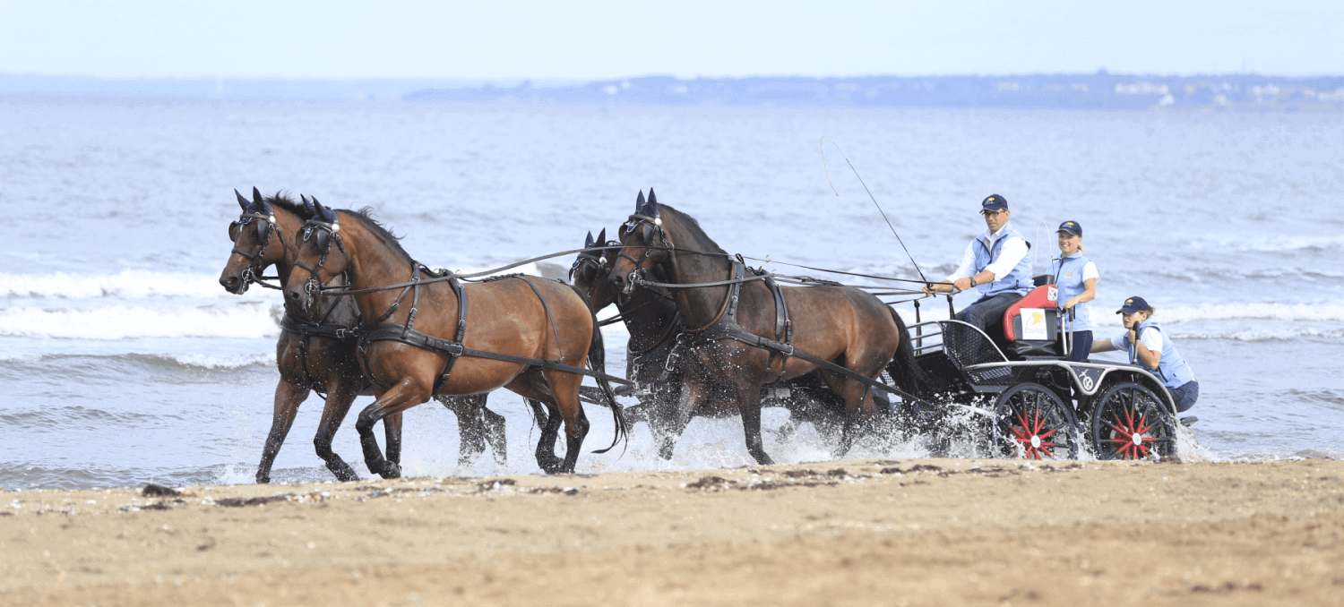 Fyrspann på stranden